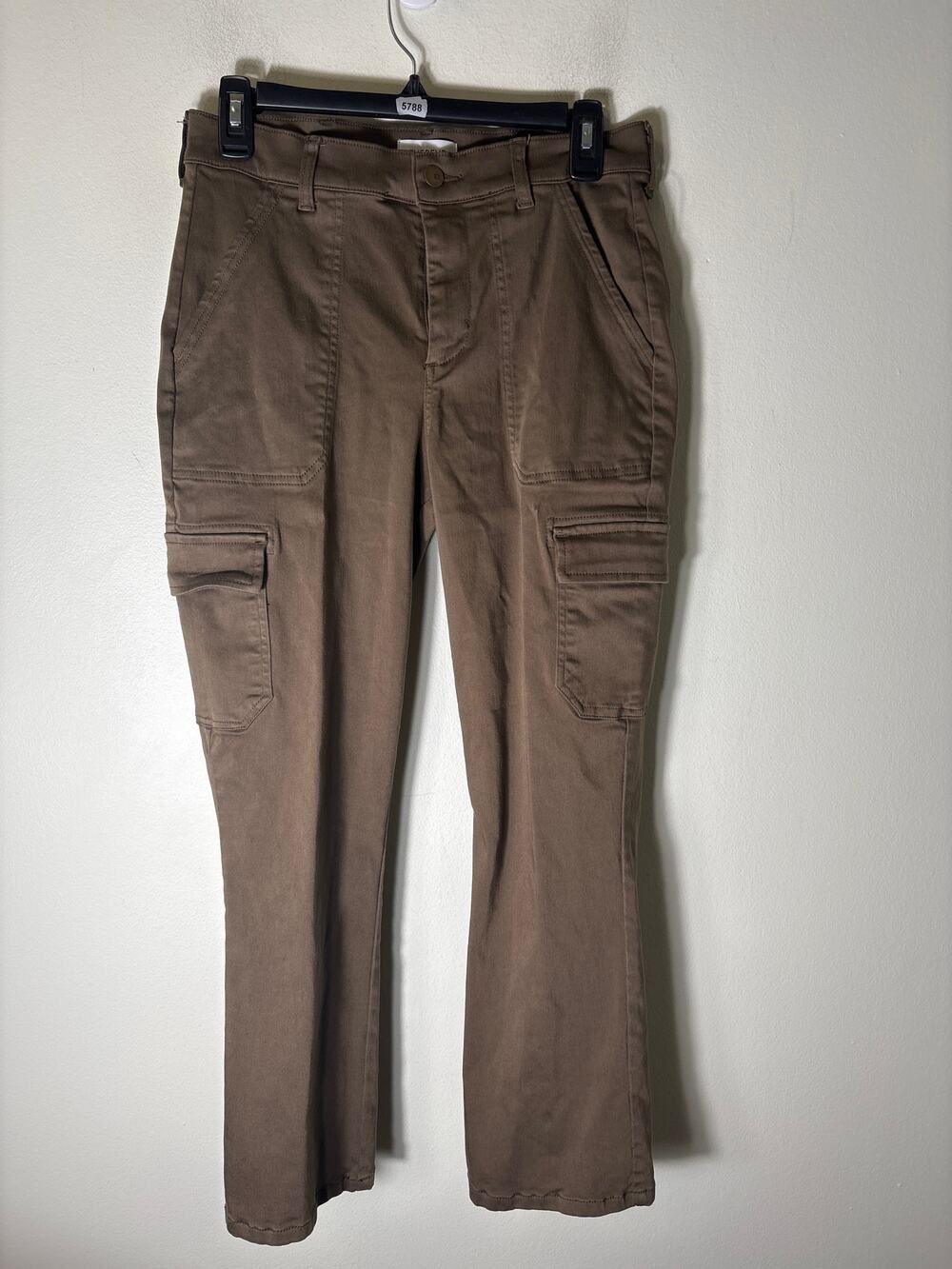 Everve  Brownish Green Cargo Ankle Pants Sz 27